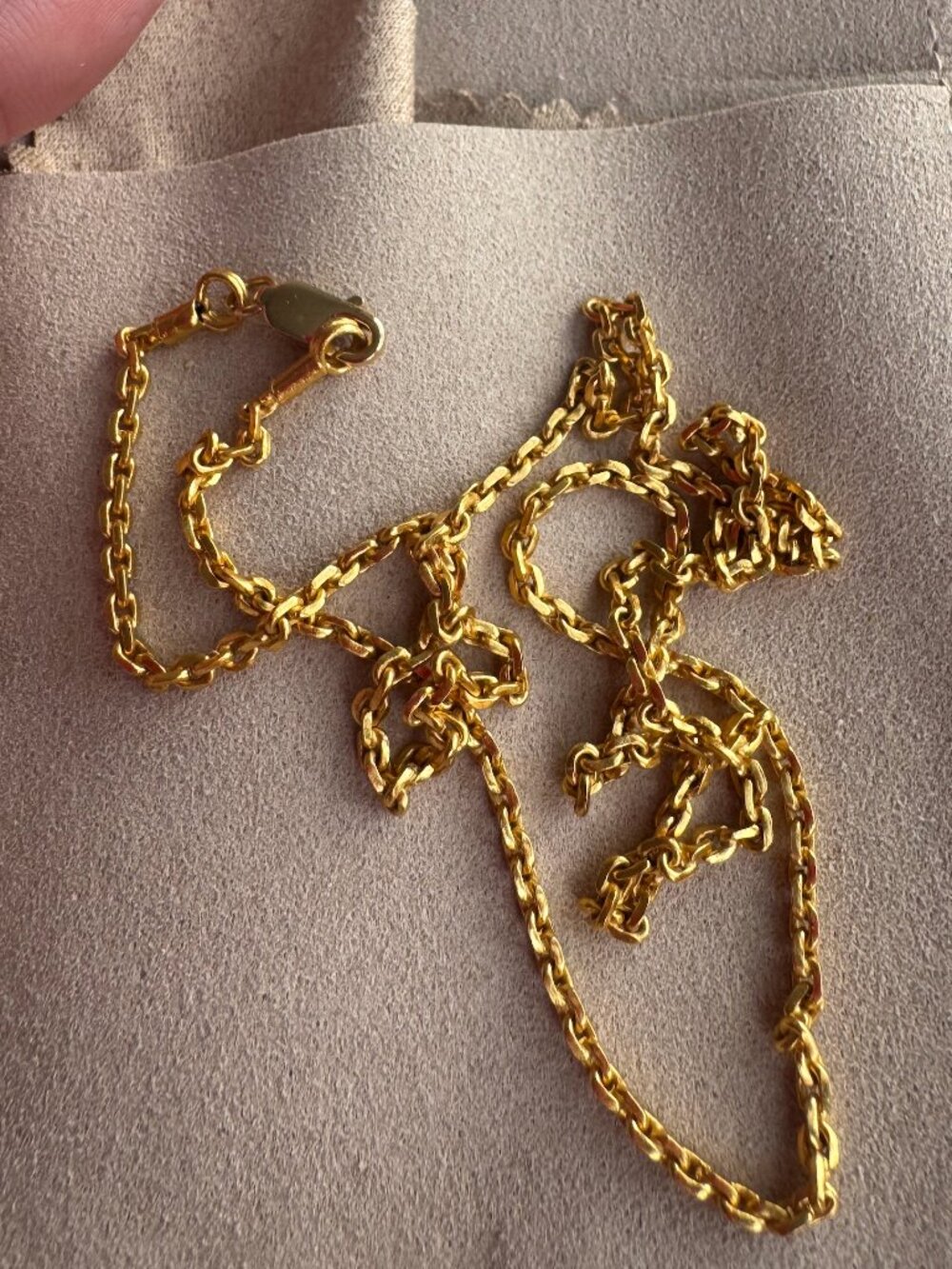 24K 999 Chain ~19 inches (Clasp is 14k)